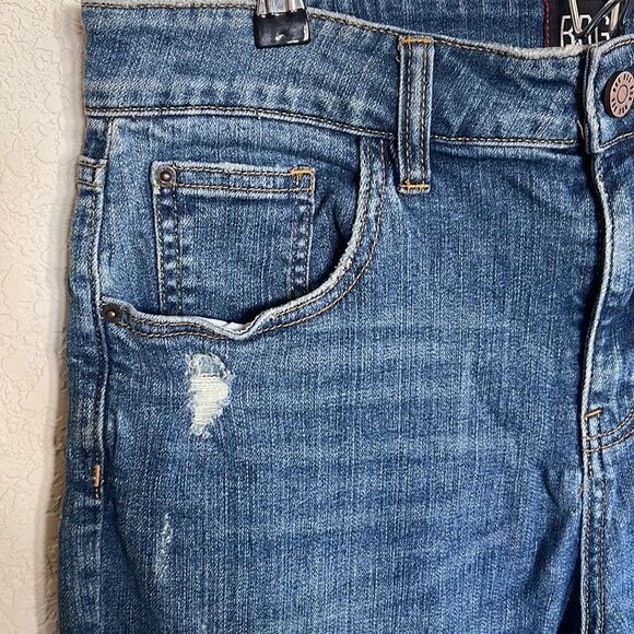 BDG-Urban Outfitters-Kick Flare High-Rise Ripped Cropped Jean, Medium Wash Sz 31 - Picture 4 of 8